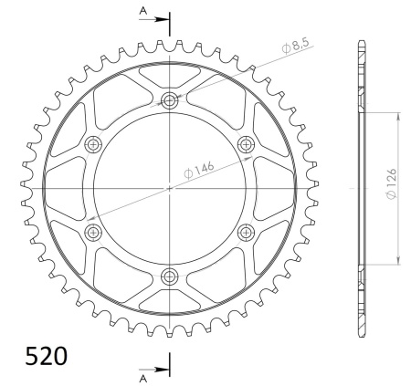 Kit de lant D.I.D Chain - Auriu lant 520 VX, X-Ring, pinion fata SUPERSPROX, foaie spate SUPERSPROX pentru SUZUKI DR-Z 400 E 2000-2007 - Img 4