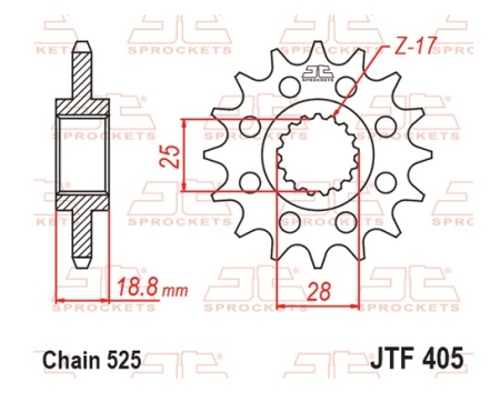 Kit de lant D.I.D Chain - Auriu lant 525 VX, X-Ring, pinion fata JT cauciucat, foaie spate JT pentru BMW F 800 R 2019-2020 - Img 3