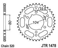 Kit de lant EK - Argintiu lant 520 MRD, Non-sealed, pinion fata JT, foaie spate JT pentru ATV POLARIS Xplorer 300 4x4 1996-1999 - Img 5