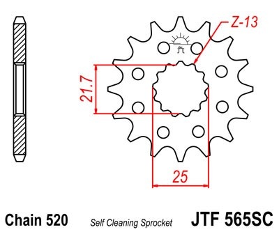 Kit de lant EK - Auriu lant 520 RRSM, Non-sealed, pinion fata JT, foaie spate JT pentru YAMAHA WR 450 F 2007-2025 - Img 3