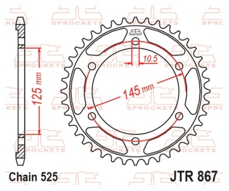 Kit de lant EK - Auriu lant 525 ZVX, X-Ring, pinion fata JT cauciucat, foaie spate JT pentru YAMAHA TDM 850 1996-1998 - Img 6