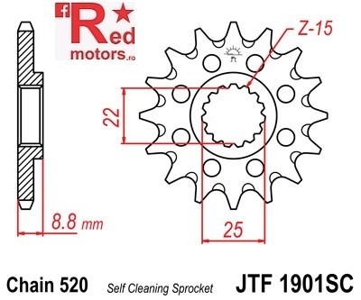Kit lant DID GOLD pentru KTM 450 EXC / 525 EXC / 525 XC - Img 2