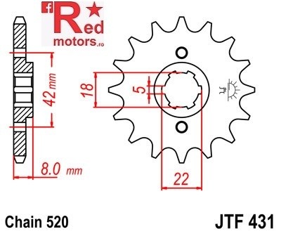 Pinion fata JTF 431 cu 11 dinti
