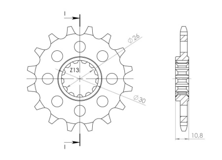 Pinion fata SUPERSPROX STEALTH CST-1579:16.2 16T, 520 - Img 2