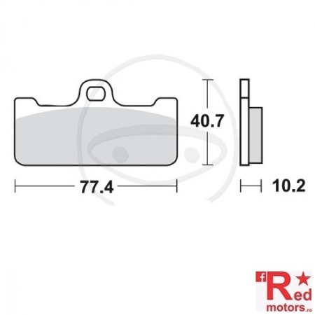Placute frana fata CARBON CRQ TRW LUC BREMBO 77.4x40.7x10.2