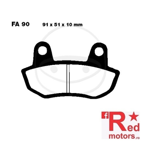 Placute frana fata semi-sinterizate V ALTN 91x51x10 EBC FA90 pentru Honda CB 650 SC Custom