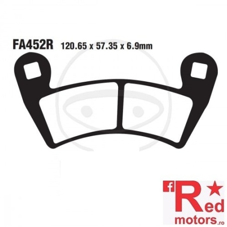Placute frana fata SINTERED R EBC MX 120.65x57.35x6.9 FA452R pentru Polaris Ranger EV, Ranger 400, Ranger 500, Ranger 800, Ranger 900, RZR 1000