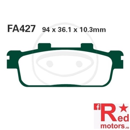 Placute frana fata STD EBC 94x36.1x10.3 FA427 pentru Daelim ET 300 LC, E-Ton VXL 250, SYM Quad Lander 200, Wolf 125