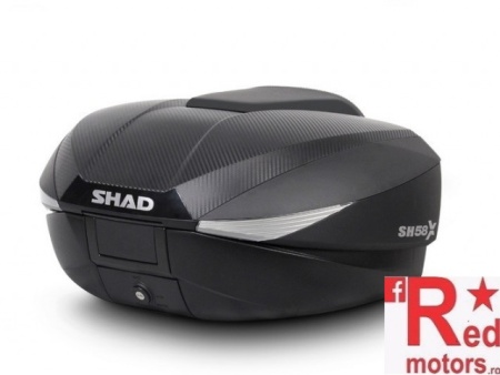 Top case SHAD SH58X Carbon (expandable concept) with PREMIUM lock and backrest