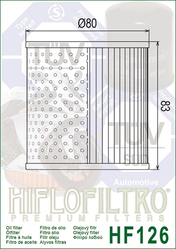 Filtru de ulei HIFLOFILTRO HF126 - Img 2