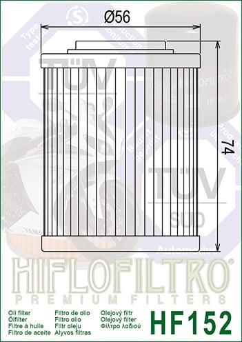 Filtru de ulei HIFLOFILTRO HF152 - Img 2