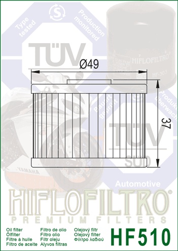 Filtru de ulei HIFLOFILTRO HF510 - Img 2