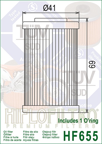 Filtru de ulei HIFLOFILTRO HF655 - Img 2