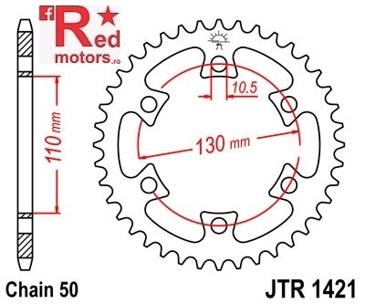 Foaie/pinion spate JTR1421.36 530 cu 36 de dinti pentru Bombardier DS 650