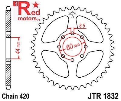 Foaie/pinion spate JTR1832.52 420 cu 52 de dinti