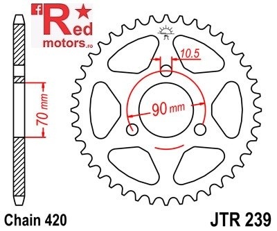 Foaie/pinion spate JTR239.38 420 cu 38 de dinti pentru Honda