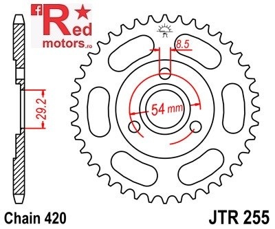 Foaie/pinion spate JTR255.26 520 cu 26 de dinti pentru Honda Z 50