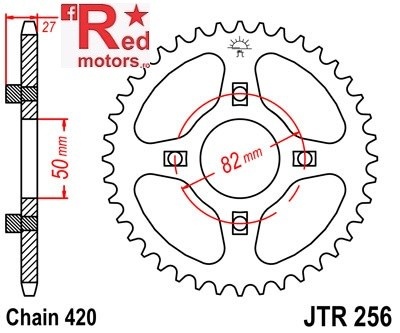 Foaie/pinion spate JTR256.38 420 cu 38 de dinti Honda ST 50, XR 80