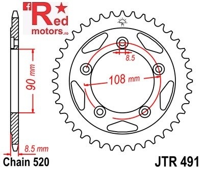 Foaie/pinion spate JTR491.40 520 cu 40 de dinti