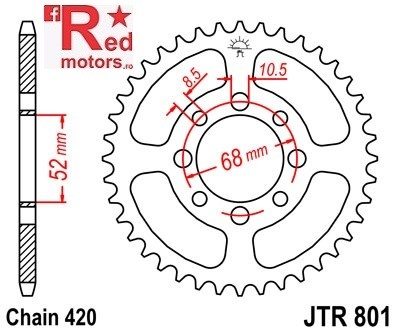 Foaie/pinion spate JTR801.32 420 cu 32 de dinti pentru Beta Minicross 150, Kawasaki AR 80, KLX 110, Suzuki LT 50