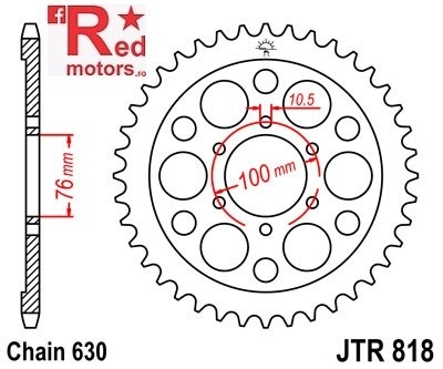 Foaie/pinion spate JTR818.40 630 cu 40 de dinti