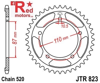 Foaie/pinion spate JTR823.41 520 cu 41 de dinti pentru Suzuki GS 500