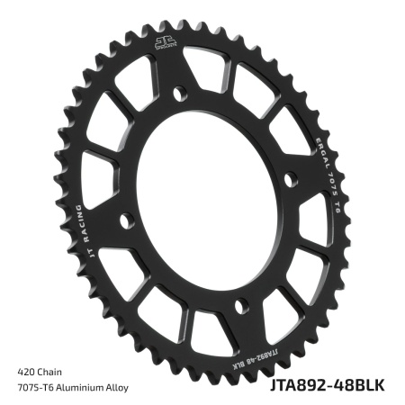Foaie spate ALU JT JTA 892-48BLK 48T, Negru - Img 3