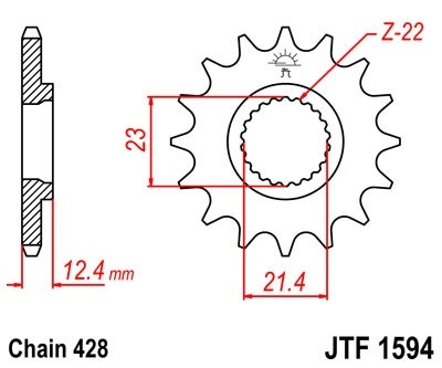Kit de lant D.I.D Chain - Argintiu lant 428 VX, X-Ring, pinion fata JT, foaie spate JT pentru YAMAHA YBR 250 2007-2011 - Img 3