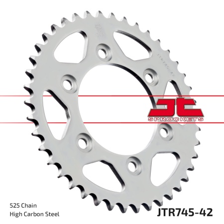 Kit de lant D.I.D Chain - Argintiu lant 525 ZVM-X, X-Ring, pinion fata JT cauciucat, foaie spate JT pentru DUCATI ST2 944 Sporttouring 1997-2003 - Img 6