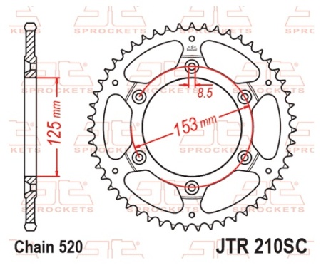 Kit de lant D.I.D Chain - Auriu lant 520 ERT, Non-sealed, pinion fata JT, foaie spate JT pentru BETA RR 200 2019-2020 - Img 6