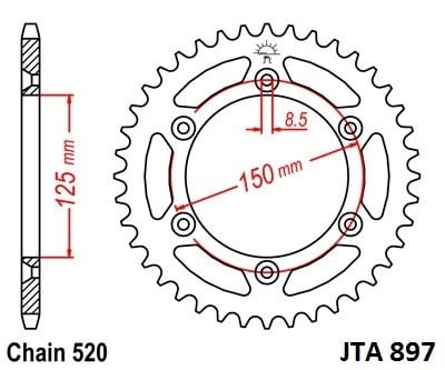 Kit de lant D.I.D Chain - Auriu lant 520 ERVT, X-Ring, pinion fata JT, aluminiu foaie spate JT pentru KTM EXC (XC) 300 1995-2023 - Img 5