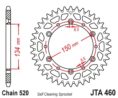 Kit de lant EK - Argintiu lant 520 MRD, Non-sealed, pinion fata JT, foaie spate JT pentru KAWASAKI KX 250 X 2025 - Img 5