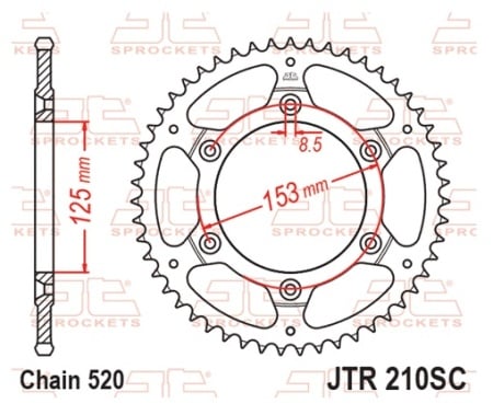Kit de lant EK - Argintiu lant 520 SRO, O-ring, pinion fata JT, foaie spate JT pentru BETA RR 430 2015-2019 - Img 6