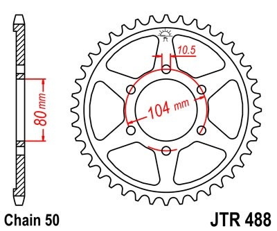 Kit de lant EK - Argintiu lant 530 SRO, O-ring, pinion fata JT, foaie spate JT pentru KAWASAKI ZXR 750 R 1993-1995 - Img 5