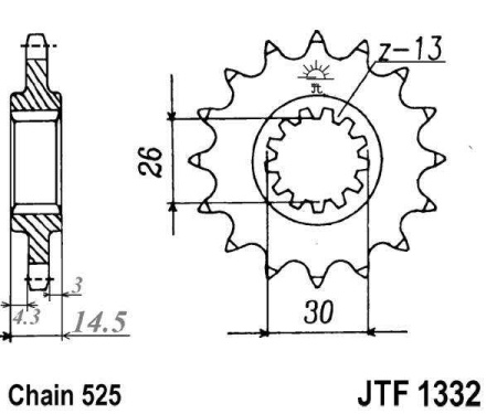 Kit de lant EK - Auriu lant 525 ZVX, X-Ring, pinion fata JT, foaie spate JT pentru HONDA CB 1000 R, RA (ABS) 2018-2024 - Img 3