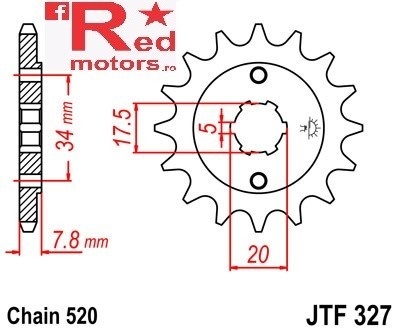 Kit lant DID GOLD PRO-STREET X-Ring 520 VX pentru Honda VT125 C,C2 Shadow 1999-2007 - Img 2