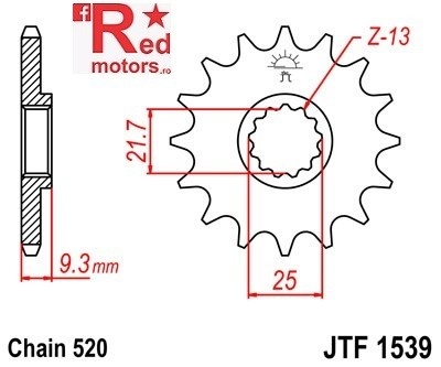 Kit lant DID X-Ring PRO-STREET 520 VX pentru Kawasaki EX250R K8F,K9F,KAF,KBF,KCF Ninja 250 R 2008-2012 - Img 2
