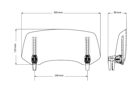 Multiadjustable visor PUIG 2.0 20764W clip-on transparent - Img 2
