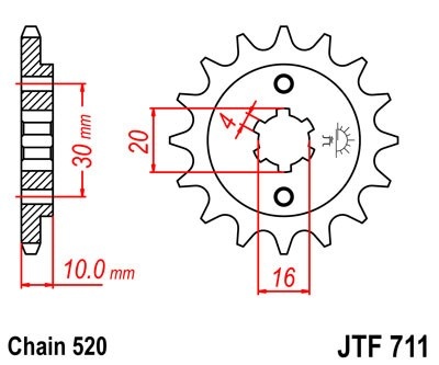 Pinion fata JT JTF 711-12 12T, 520 - Img 2