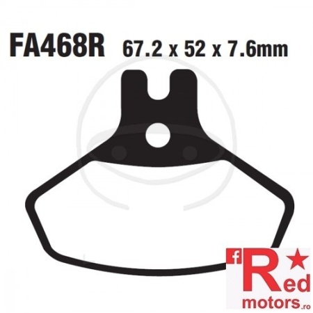 Placute frana fata SINTERED R EBC MX 67.2x52x7.6 FA468R pentru CAN-AM DS 450