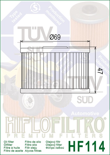 Filtru de ulei HIFLOFILTRO HF114 - Img 2