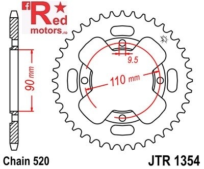 Foaie/pinion spate JTR1354.38 520 cu 38 de dinti