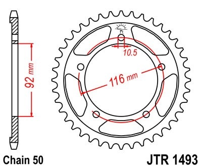 Foaie spate JT JTR 1493-41 41T, 530 - Img 2