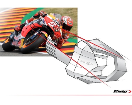 Frame sliders PUIG R19 22928N black with grey rubber - Img 4
