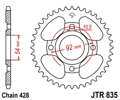 Kit de lant D.I.D Chain - Argintiu lant 428 VX, X-Ring, pinion fata SUPERSPROX, foaie spate JT pentru YAMAHA SR 125 1992-2003 - Img 5
