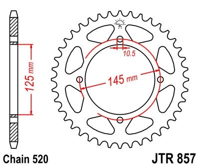 Kit de lant D.I.D Chain - Argintiu lant 520 VX, X-Ring, pinion fata JT cauciucat, foaie spate JT pentru YAMAHA XT 600 1987 - Img 5