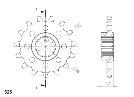 Kit de lant D.I.D Chain - Argintiu lant 525 ZVM-X, X-Ring, pinion fata SUPERSPROX, aluminiu foaie spate JT pentru DUCATI 1199 Panigale / R / S 2012-2017 - Img 3