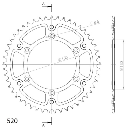 Kit de lant D.I.D Chain - Auriu lant 520 DZ, Non-sealed, pinion fata SUPERSPROX, foaie spate SUPERSPROX STEALTH pentru YAMAHA TT-R 230 2005-2025 - Img 5