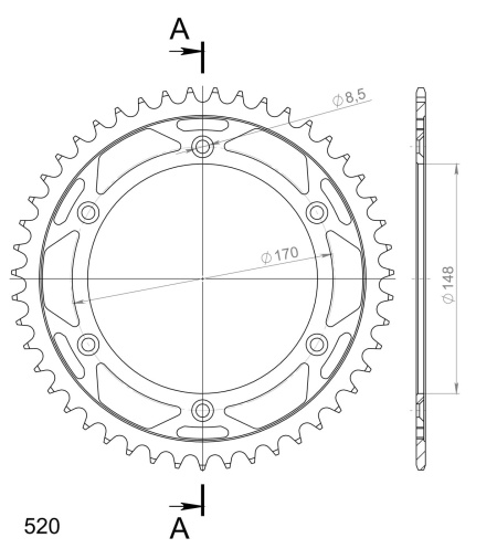 Kit de lant D.I.D Chain - Auriu lant 520 VX, X-Ring, pinion fata SUPERSPROX, foaie spate SUPERSPROX pentru SUZUKI DR 800 Big 1991-1999 - Img 5
