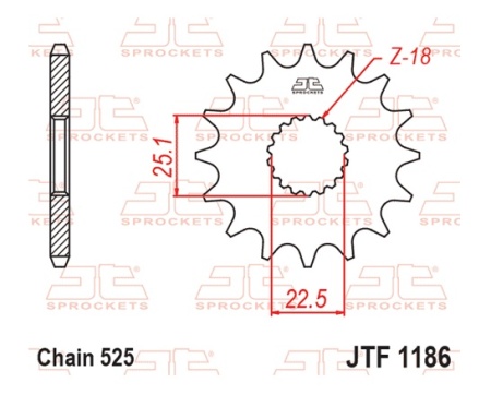 Kit de lant D.I.D Chain - Auriu lant 525 ZVM-X, X-Ring, pinion fata JT cauciucat, foaie spate JT pentru TRIUMPH Bonneville T120 1200 2016-2023 - Img 3
